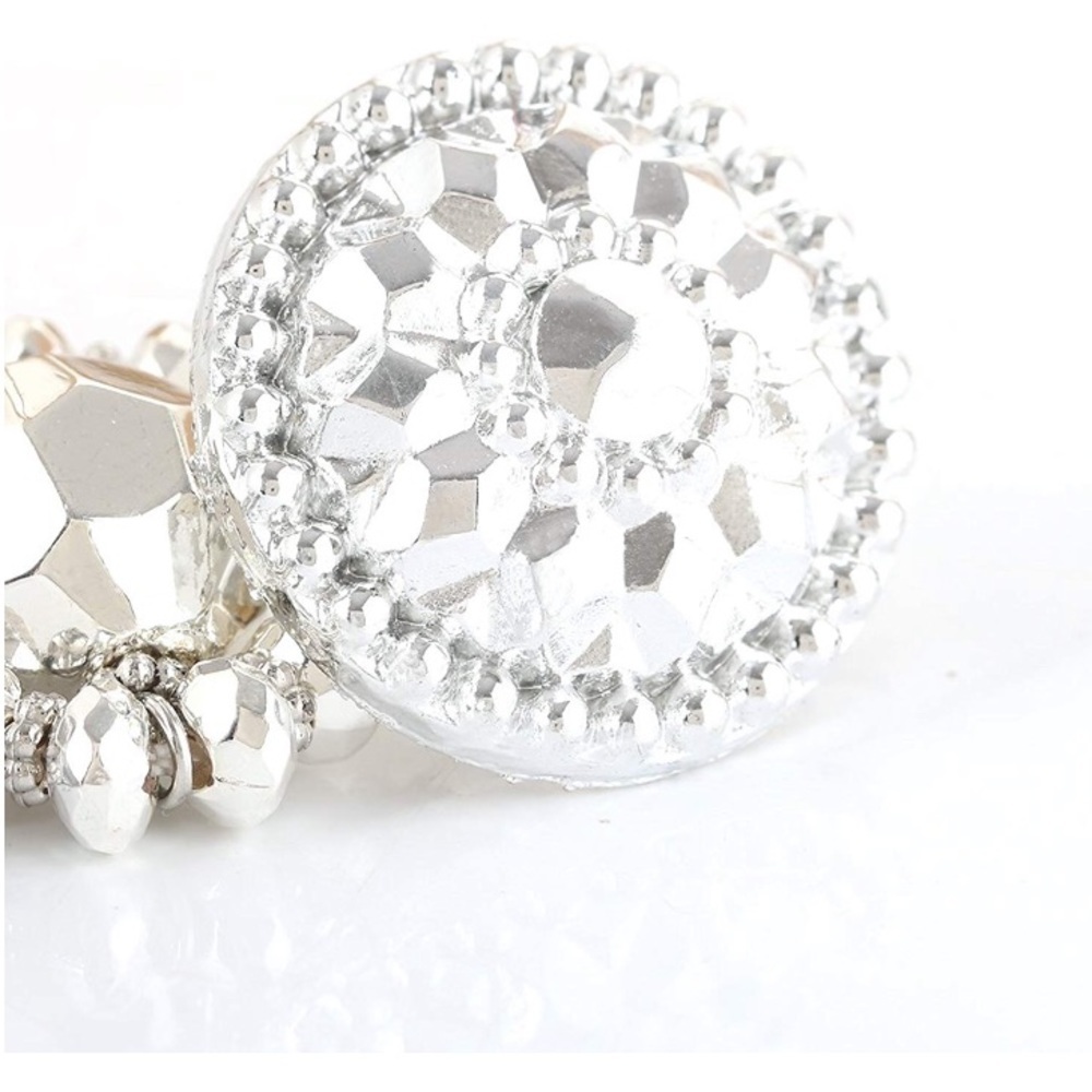 ✨SILVER ON SILVER VINTAGE LOOK BETTY TASSLEEARRING - Picture 5 of 8
